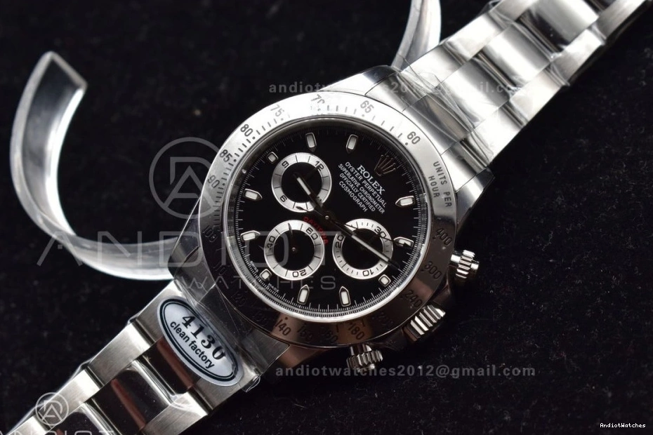 and 773 Case SA4130 Clean Bracelet 116520 Edition 1:1 Daytona Dial Best V SS SmoothTexture Black 904L 1211